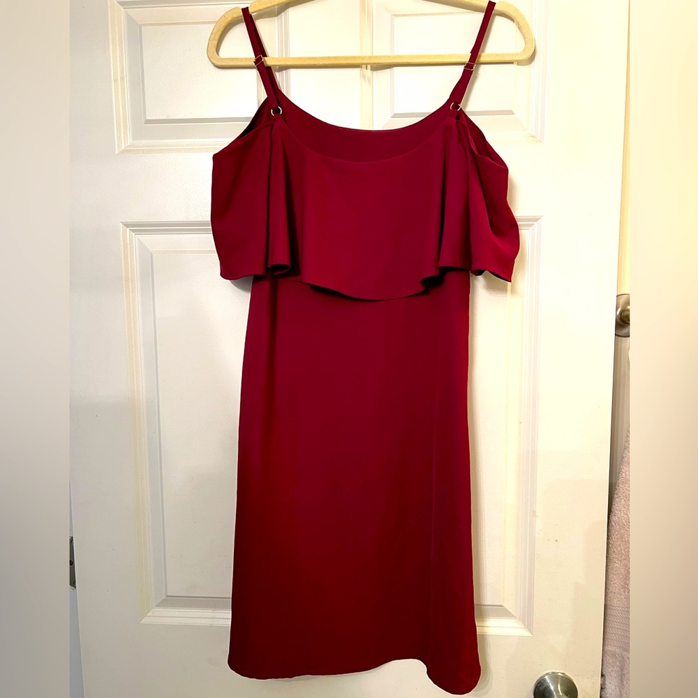 Could Shoulder Ruffle Dress